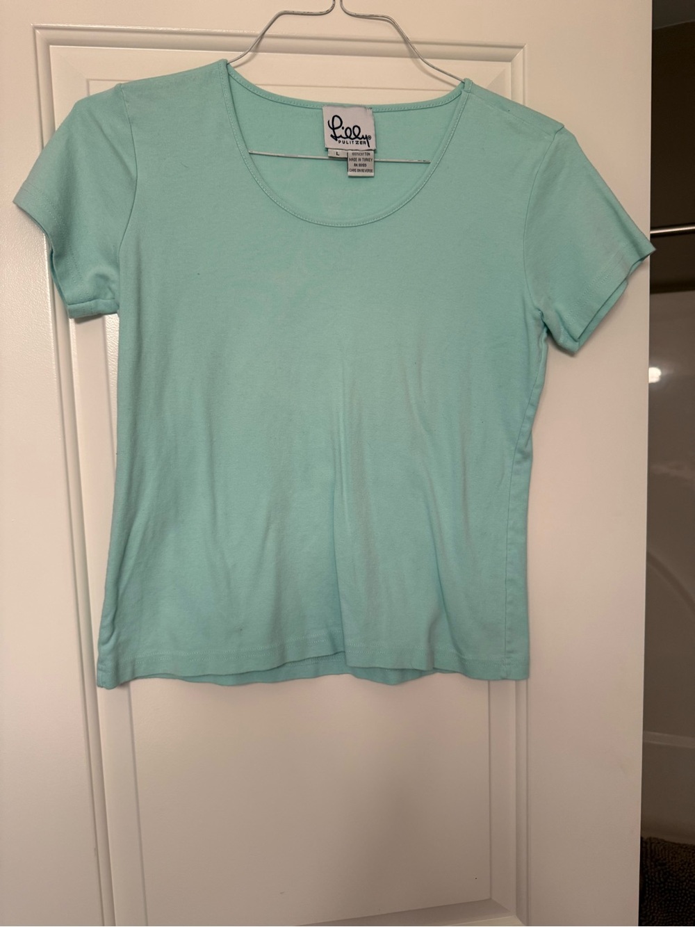 Lilly Pulitzer Mint Green Short Sleeve Scoop Neck Tee